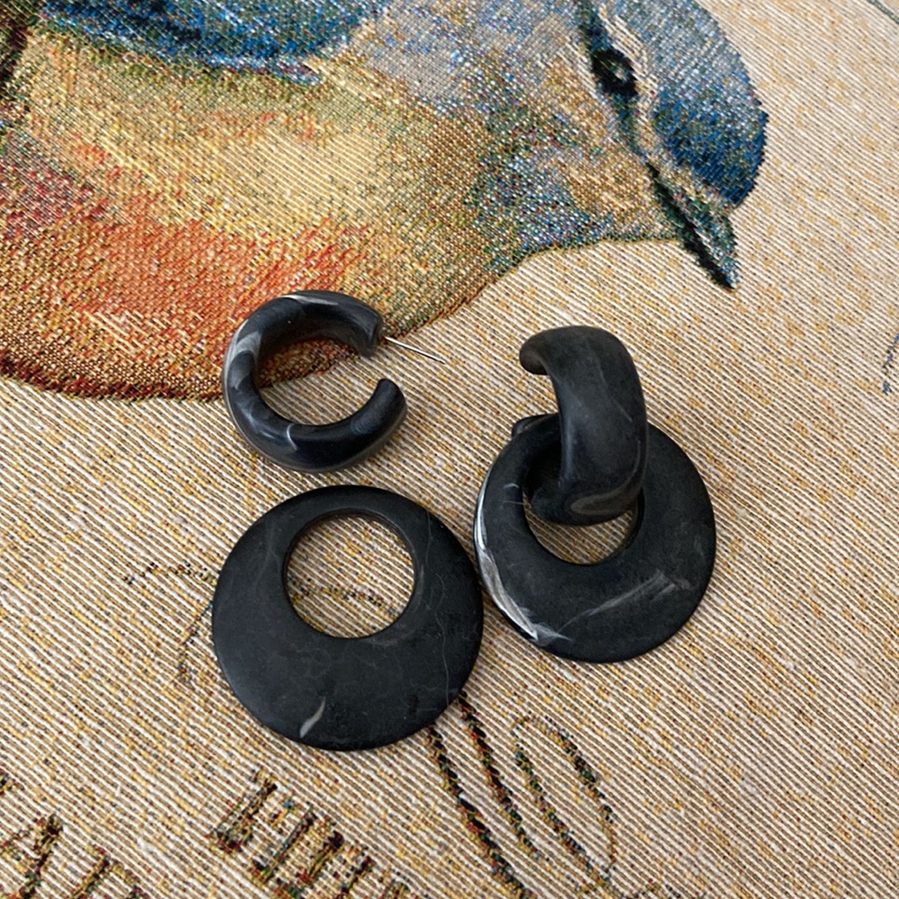 Detachable hooped earrings - Picture 3 of 5